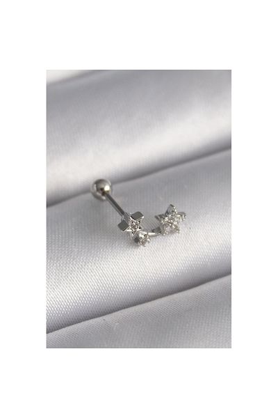 Skygo 316L Steel Silver Color Zircon Stone Star Tragus Piercing - Tj-Pr1245