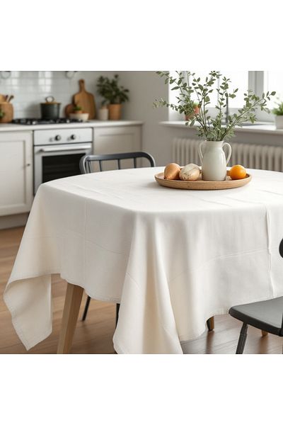 Viemso Plain Linen Authentic Tablecloth