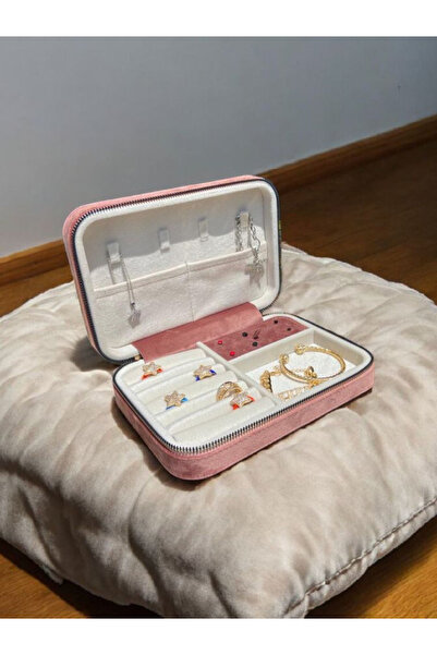 Moda fiesta Large Size (14×21) Velvet Organizer Jewelry Storage Box Travel Bag Wooden Case