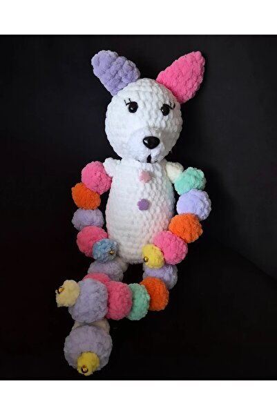Amigurumi pon pon kedi Pelus Organik Oyuncak Cocuk Uyku Arkadaşı