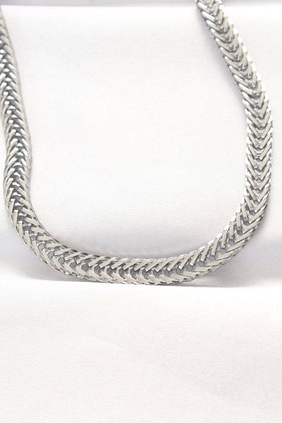 Clariss 316L Steel Silver Color Fish Back Chain Necklace