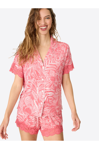 PJ Salvage Pyjamaoberteil Lazy Days Schlaf-Oberteil Nachthemd Sleepshirt