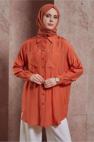 Alvina Tunic 44419 - Drawstring and Shirt Design