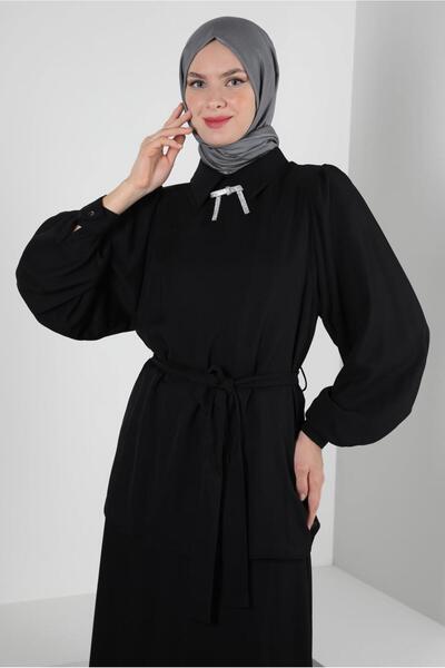 Alvina Set fuste cu mâneci cu balon și fundă - 43911