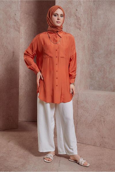 Alvina Tunic 44419 - Drawstring and Shirt Design