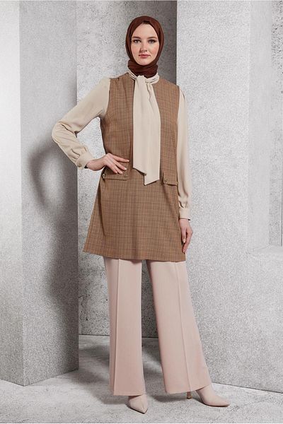 Alvina Tunic Suit with Lacing Detail 45082