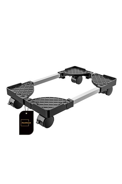FlashHawk Mobile CPU Stand Adjustable Computer Tower Stand with 4 Caster Wheels Fits Most PC