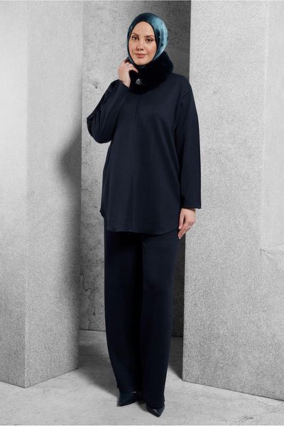 Alvina 45086 Model Fur Detailed Trousers Set