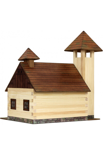 Walachia Set constructie arhitectura Statie de pompieri, 128 piese din lemn