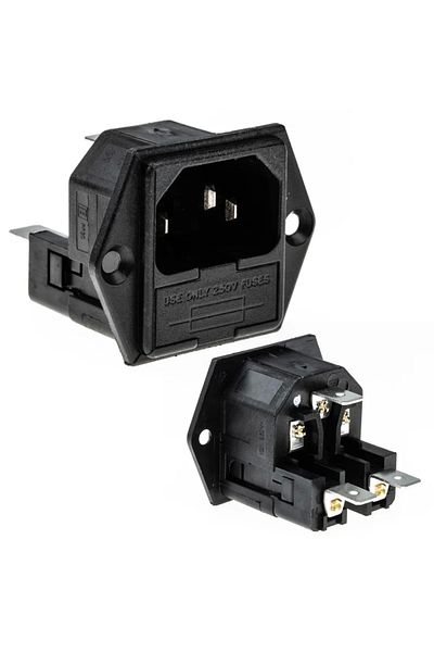 emosavm Power IC-213B - C14 Chassis with Double Fusels and Ears