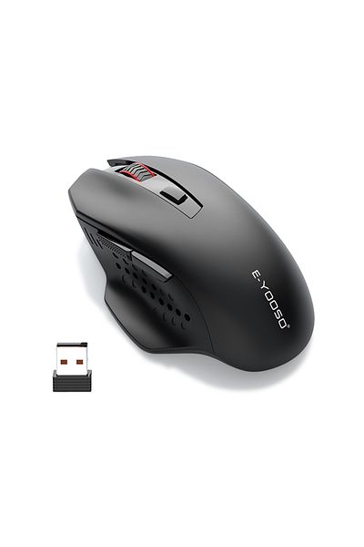 e-yooso ماوس لاسلكي X-26 2.4G ماوس بصري لاسلكي مريح لأجهزة الكمبيوتر المحمول