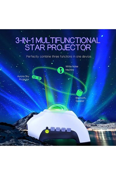 COOYA Aurora Projector with 33 Light Effects, Remote Control, Bluetooth Speaker