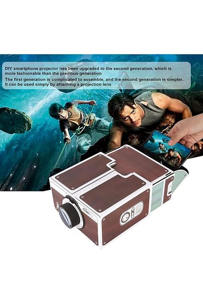 COOYA Projector, Smart DIY Projector, Home Theater, Cinema for Mobile Phone