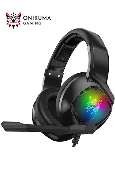 Onikuma سماعة رأس للألعاب K19 مزودة بميكروفون، PS4 PS5 Xbox سماعة رأس مزودة بميكروفون