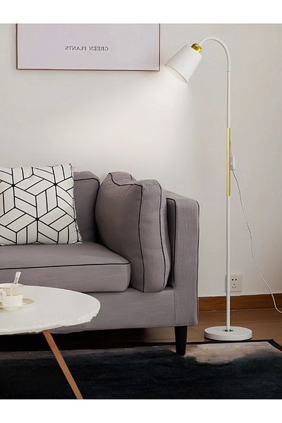 COOYA Nordic Style Modern Floor Lamp, With 3 Lighting, Metal Tube, Eye-Caring, 12W, E27, for Room
