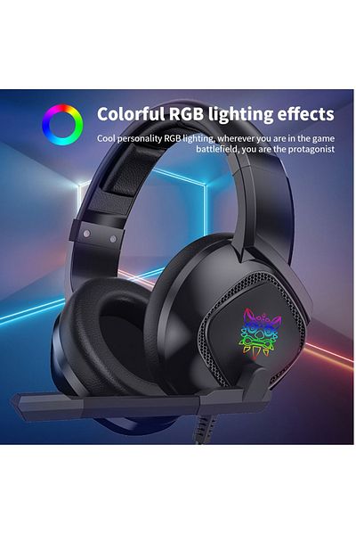 Onikuma سماعة رأس للألعاب K19 مزودة بميكروفون، PS4 PS5 Xbox سماعة رأس مزودة بميكروفون