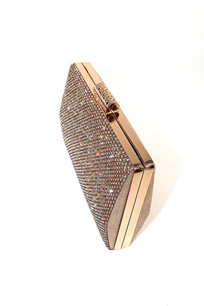 KEEBA Золота вечірня сумочка - Золота сумочка з камінцями для вечірніх заходів