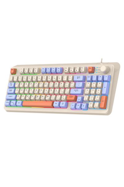 XUNFOX Arabic & English Wired Gaming Keyboard and Mouse Set,Mechanical Feel Office Keyboard