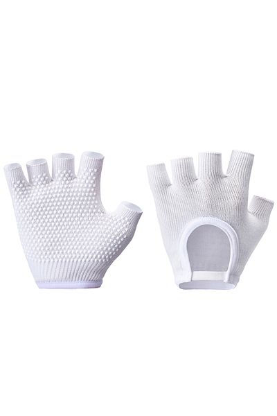 Choice White Women Anti-slip Yoga Gloves Cotton Fitness Half Finger Gloves Breathable Outdoor Cycling Bicyc