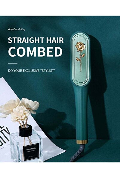 COOYA 2-in-1 Ionic Hair Straightening Brush Comb with Anti-Scald, Quick Heat, Hair Styler for Home Salons