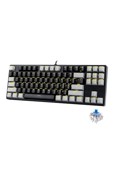 e-yooso Z-87 87 Keys Mechanical Keyboard, Blue Switch Gaming Keyboard Mini Compact