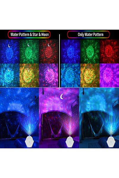 COOYA 3 in 1 Dynamic Galaxy Projector Night Light,Touch Control,Adjustable Angle,Three Projection Effects