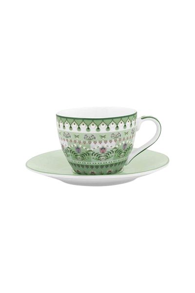 Pip Studio Espresso cup with saucer, Lily & Lotus collection, Light Green, 120 ml, Pip Studio