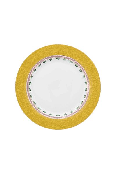 Pip Studio Porcelain Plate, , Yellow, 26.5 Cm, La Majorelle Collection