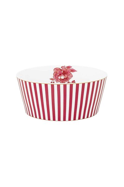 Pip Studio Bol de portelan, Pip Studio, Dark Pink, 15 cm, colectia Royal Stripes