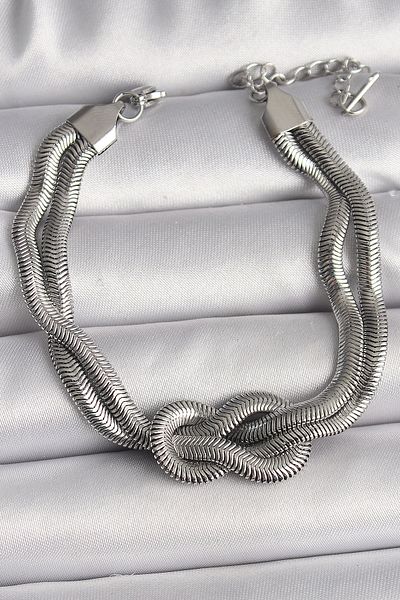 Clariss 316L Steel Silver Color Knot Model Women's Bracelet