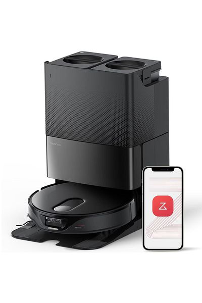 Roborock Aspirator robot Roborock Qrevo Slim, 60 W, Autonomie 180 minute, Recipient 0.22 l (Negru)