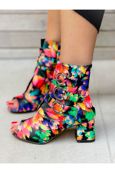 irmona ELLAS ÇİÇEK DERİ TOKALI YAZLIK BOT SANDALET