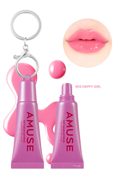 Amuse Care Tint Balm Keyring- 8 Çeşit Peptitli Kırışıklık Önleyici Besleyici Lip Balm 6g #02 HAPPY GIRL
