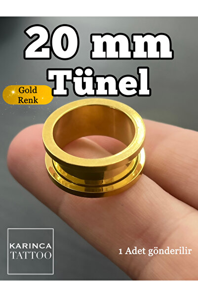 Karınca Piercing 20 mm Tünel Piercing Gold veya Rose Renkli Ear Plug Tunnel