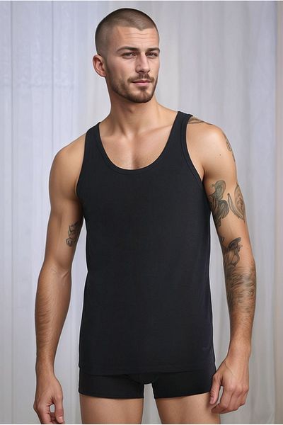 Kom Men's Modal Fabric Lycra 4-Piece Undershirt Qkksotktm.4
