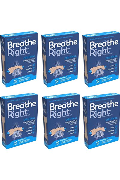 Breathe Right Burun Bandı Büyük Orijinal Boy 10’lu, 6 KUTU YENİ AMBALAJINDA