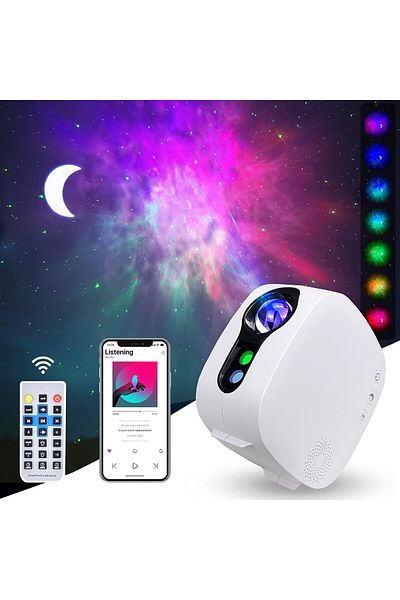 COOYA 3 in 1 Starlight Projector, Nebula Cloud Lighting for Bedroom, Room Decor with Remote Control, White
