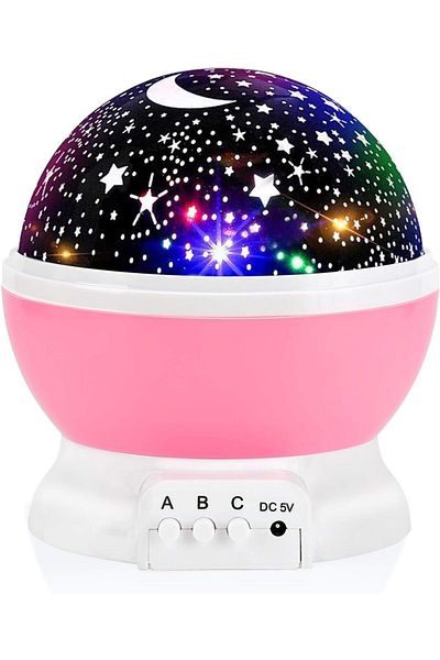 COOYA Kids Star Projector, with 4 LED Bulbs, 12 Color Changing Lights, 360° Rotation, USB Powered