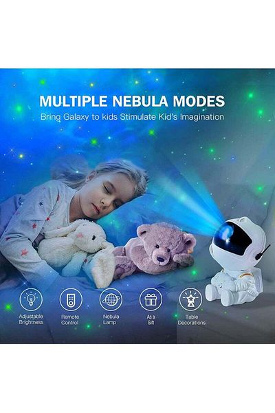 COOYA Astronaut Star Projector, Galaxy Projector Night Light, 360°Rotation, For Kids Room Ceiling Room