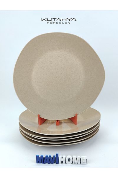 MAViHOME 27 cm Porcelain Serving Plate (6 Pcs)