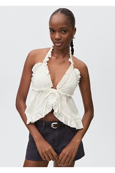 Mango Teen Bluză cu detaliu de cravată