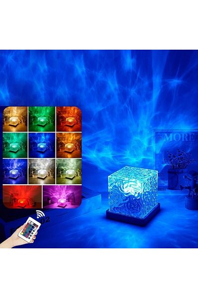 COOYA Projector Light, 16 Color USB Power, with Remote Control, Ocean Wave Night Light, for Kids Adults
