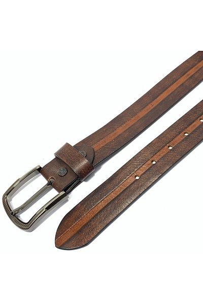 Classic Milano Genuine Leather Belt Men - Semi-Casual Men's Belts - Black & Brown Men’s Leather Belt for Men