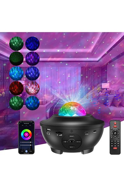 COOYA Galaxy Projector, Large Coverage Starry Night Light Projector for Kids Adults Bedroom