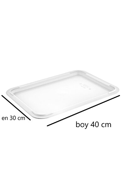 GastroPlast Küçük Boy Pizza Hamur Teknesi Kapağı, 400x300 Mm,Polipropilen