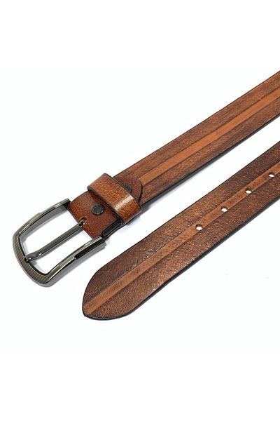 Classic Milano Genuine Leather Belt Men - Semi-Casual Men's Belts - Black & Brown Men’s Leather Belt for Men