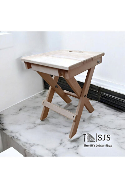 sjs ahşap Katlanır Ahşap Tabure