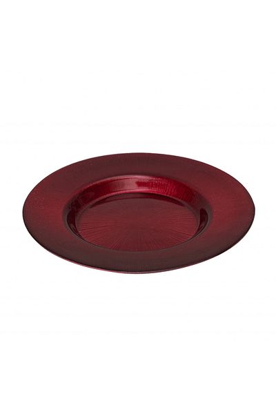 Cesiro Deep plate Red Glass, 21 cm