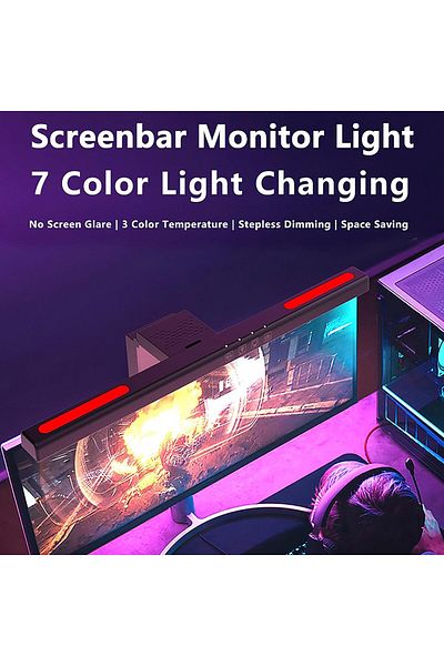 COOYA Laptop Monitor Light Bar, USB Powered Lamp for Desk Office Home Game, LED Dimmable Light Bar