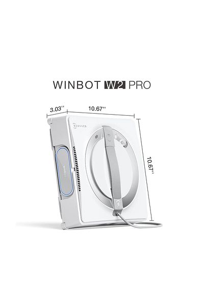 Ecovacs Robot de curatare geamuri Ecovacs WINBOT W2 PRO, 2800Pa, WIN-SLAM 4.0, Autonomie 30 minute (Alb)
